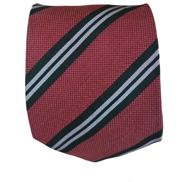 Corneliani Other - CORNELIANI Orange Striped Silk Tie ITALY 61"/ 3.6" EC